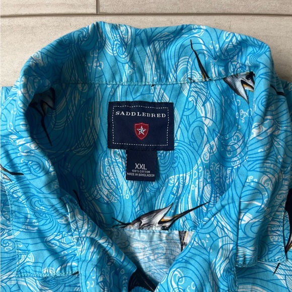 Saddlebred XXL Marlin Print Shirt Beach Summer - Picture 4 of 9